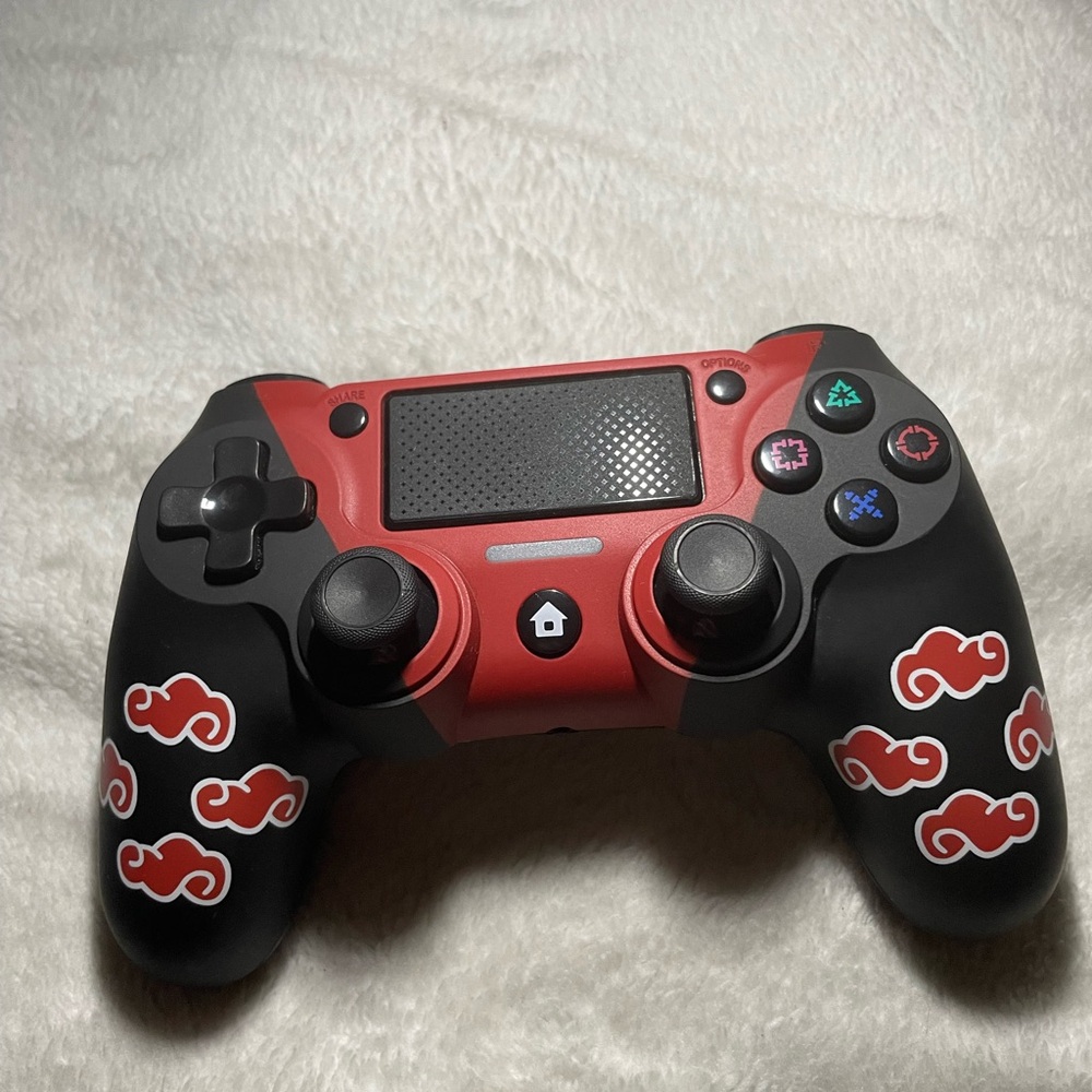 Unused Wireless PlayStation Controller With Akatsuki Cloud Design